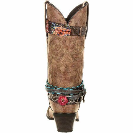 Durango Crush by Women's Accessorized Western Boot, BROWN, M, Size 7 DCRD145